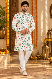 Festive Fireworks Father–Son Diwali Twinning Kurta Pajama Set