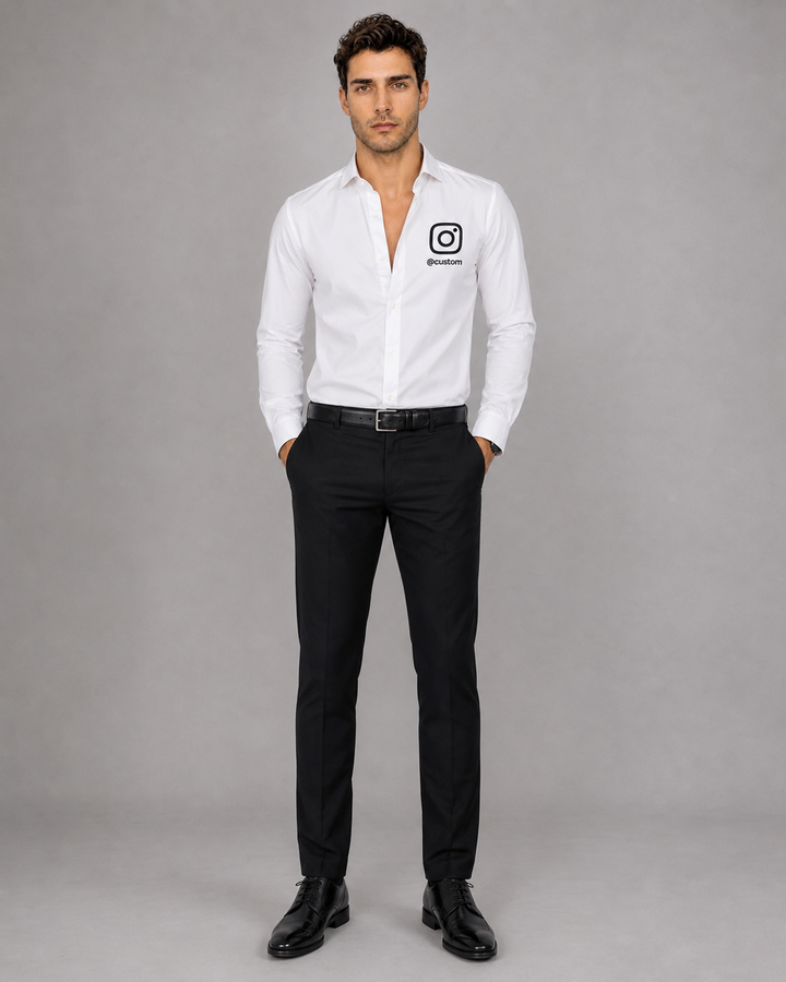 Custom Instagram Username Shirt – White