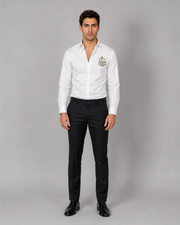 White Ganesh Embroidered Shirt