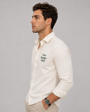 Personalised Embroidered Shirt - Cream
