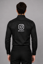 Custom Instagram Username Shirt – Black