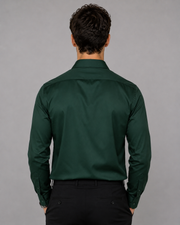 Bottle Green Hot Embroidery Shirt
