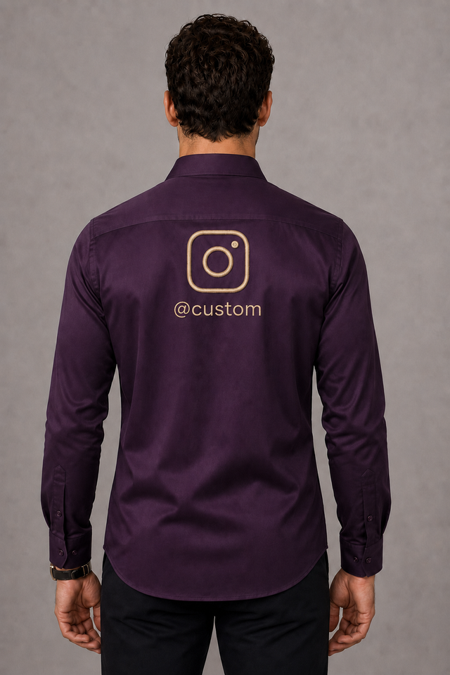 Custom Instagram Shirt – Dark Wine