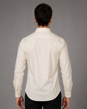 Ganesh Embroidered Cream Shirt