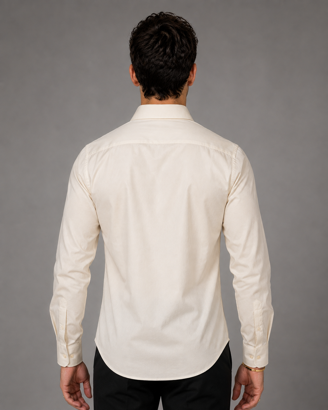 Ganesh Embroidered Cream Shirt