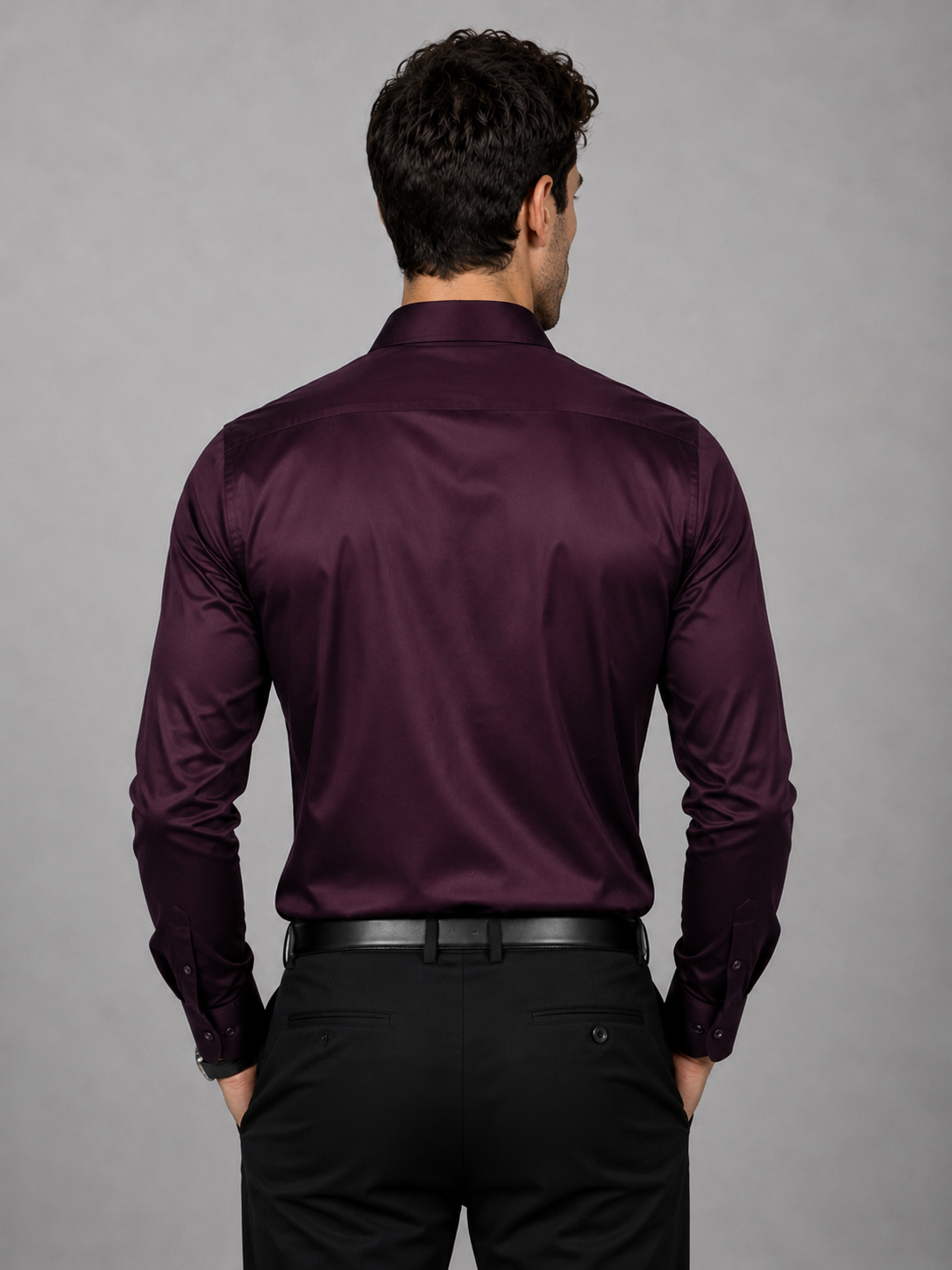 Ganesh Embroidered Wine Shirt