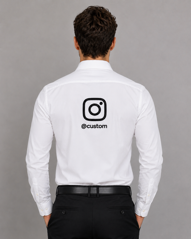 Custom Instagram Username Shirt – White