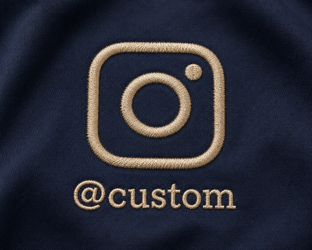 Custom Instagram Username Shirt – Navy Blue