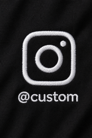 Custom Instagram Username Shirt – Black