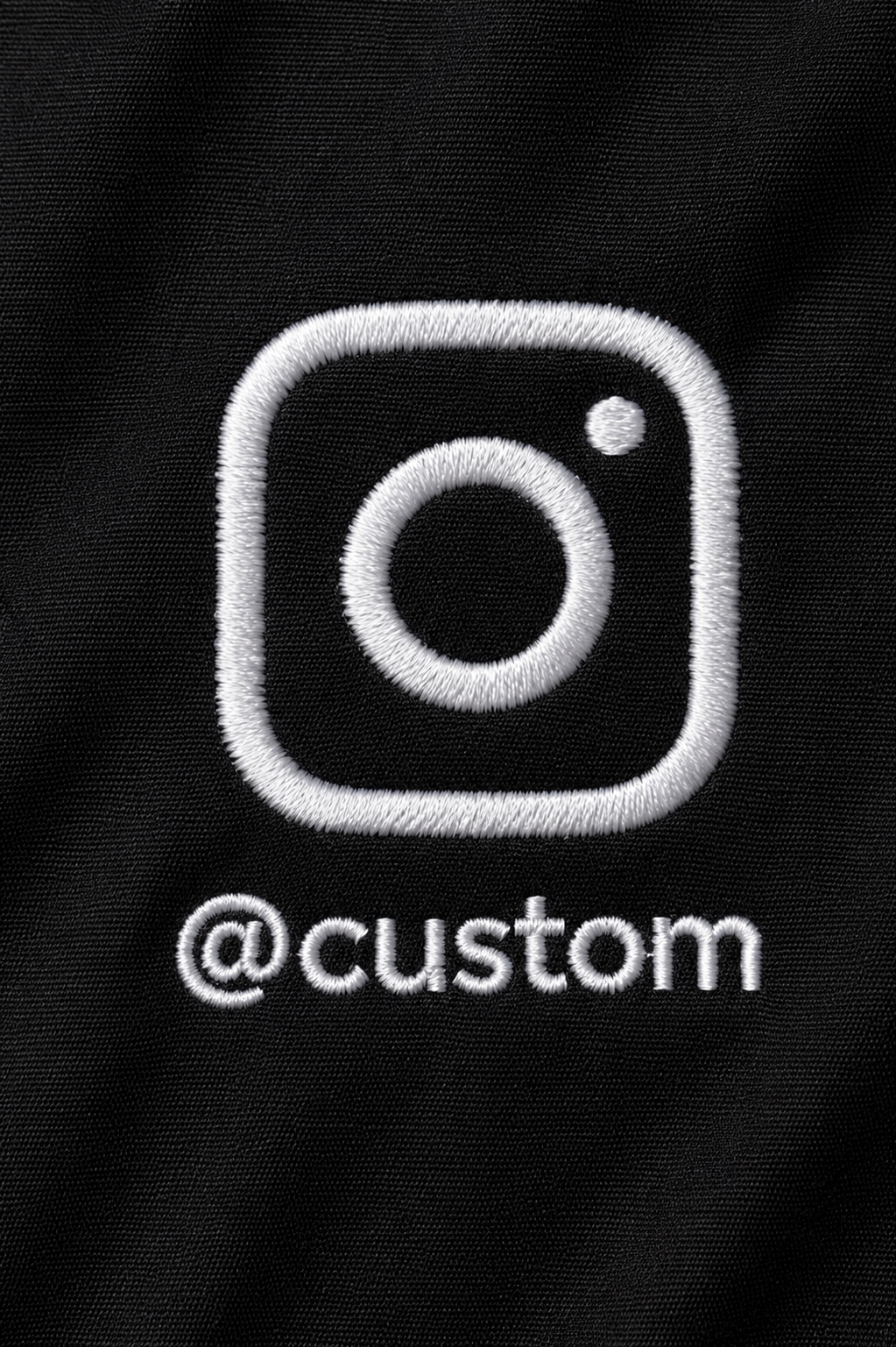 Custom Instagram Username Shirt – Black