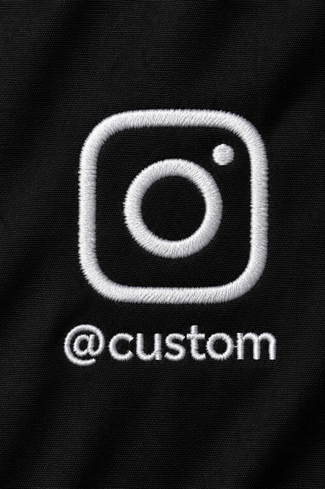 Custom Instagram Username Shirt – Black