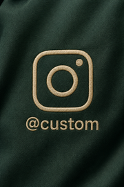 Custom Instagram Shirt – Bottle Green