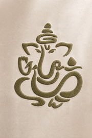 Ganesh Embroidered Cream Shirt