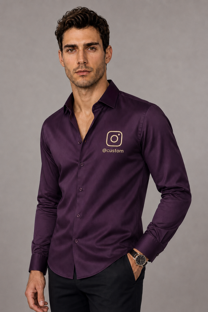 Custom Instagram Shirt – Dark Wine