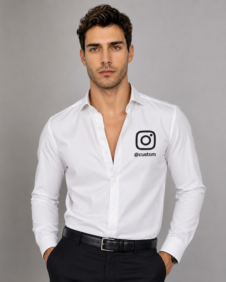 Custom Instagram Username Shirt – White
