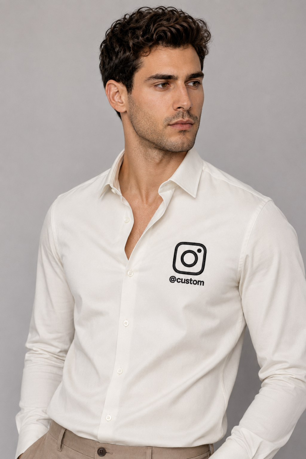 Custom Instagram Shirt - Cream