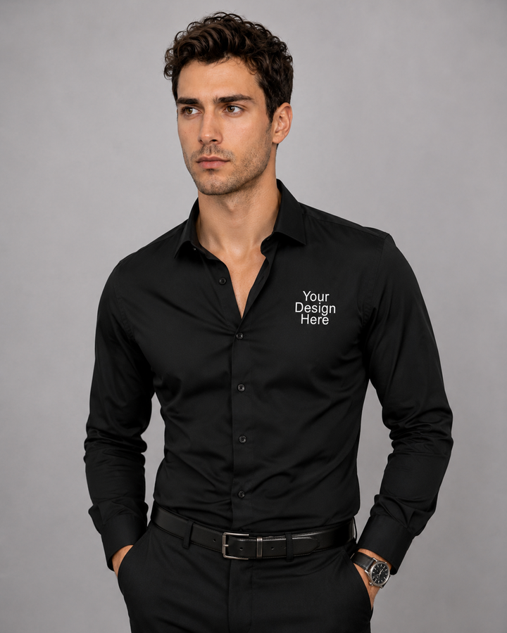 Personalised Embroidery Shirt - Black